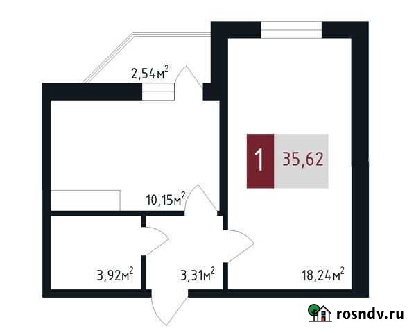 1-комнатная квартира, 35.6 м², 3/12 эт. на продажу в Новороссийске Новороссийск - изображение 1