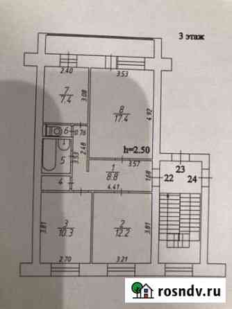 3-комнатная квартира, 60.6 м², 3/5 эт. на продажу в Балабаново Балабаново