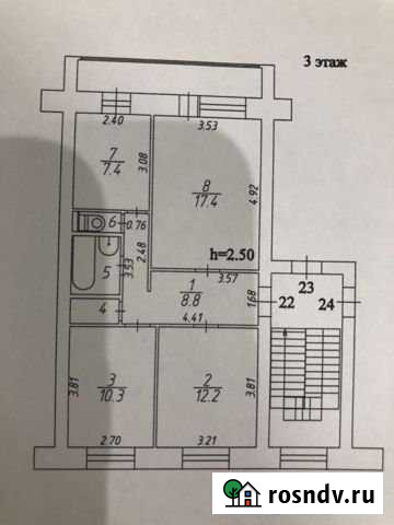 3-комнатная квартира, 60.6 м², 3/5 эт. на продажу в Балабаново Балабаново - изображение 1