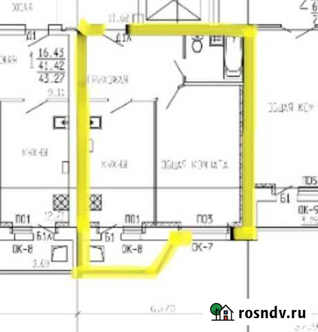 1-комнатная квартира, 43.5 м², 10/11 эт. на продажу в Тамбове Тамбов - изображение 1