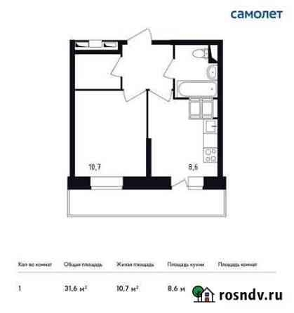 1-комнатная квартира, 31.6 м², 20/25 эт. на продажу в Красногорске Московской области Красногорск