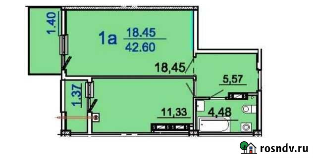 1-комнатная квартира, 40 м², 8/10 эт. на продажу в Севастополе Севастополь - изображение 1