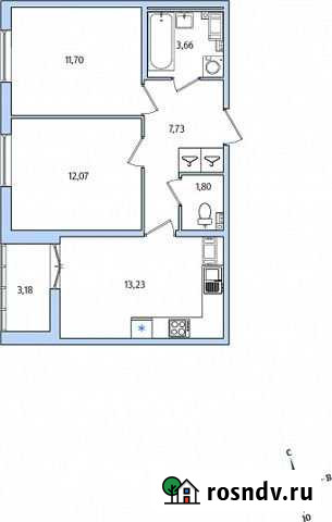 2-комнатная квартира, 51.8 м², 2/10 эт. на продажу в Янино-1 Янино-1 - изображение 1
