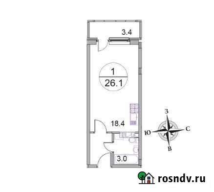 1-комнатная квартира, 26.1 м², 4/5 эт. на продажу в Ногинске Ногинск - изображение 1