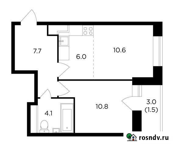 2-комнатная квартира, 40.7 м², 12/16 эт. на продажу в Пушкино Пушкино - изображение 1