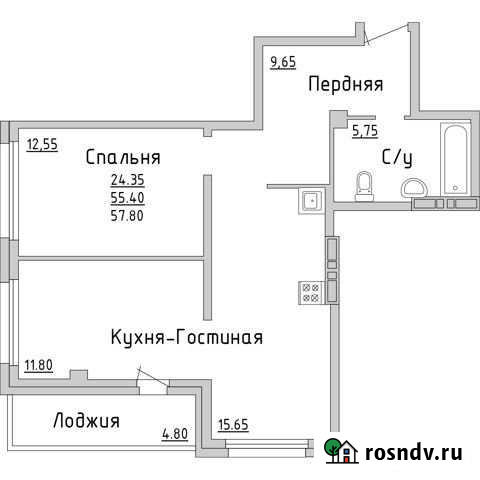 2-комнатная квартира, 57.8 м², 5/16 эт. на продажу в Набережных Челнах Набережные Челны - изображение 1