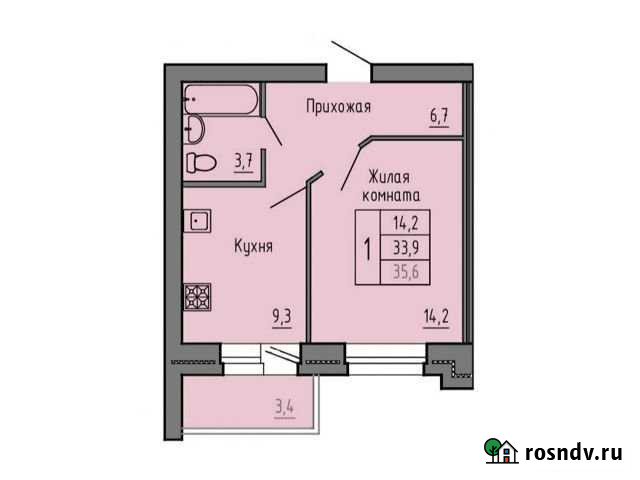 1-комнатная квартира, 35.6 м², 5/5 эт. на продажу в Орле Орёл - изображение 1