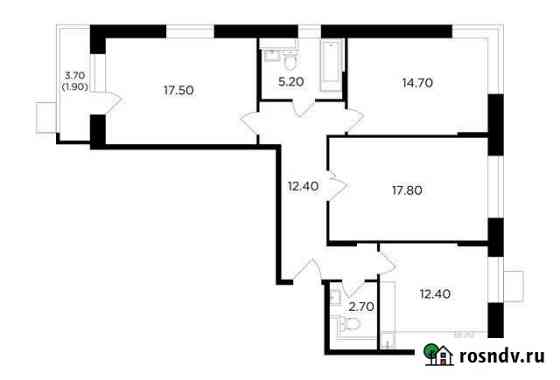 3-комнатная квартира, 84.6 м², 11/17 эт. на продажу в Мытищах Мытищи