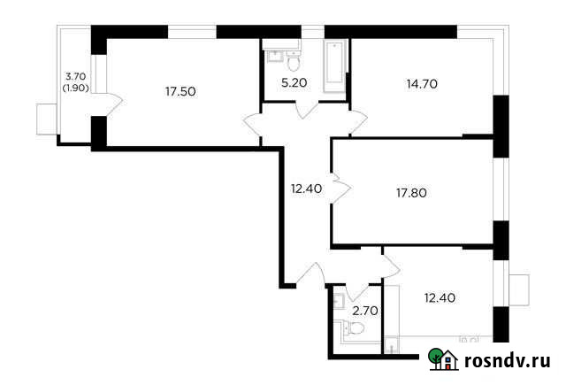 3-комнатная квартира, 84.6 м², 11/17 эт. на продажу в Мытищах Мытищи - изображение 1
