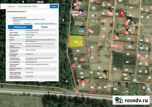 Участок СНТ, ДНП 10 сот. на продажу в Обнинске Обнинск - изображение 1