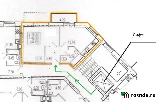1-комнатная квартира, 44.1 м², 5/10 эт. на продажу в Великом Новгороде Великий Новгород - изображение 1