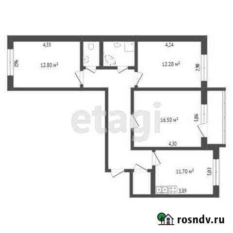 3-комнатная квартира, 72 м², 8/10 эт. на продажу в Тобольске Тобольск