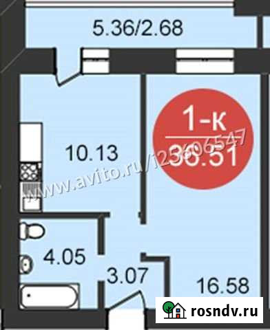 1-комнатная квартира, 36.5 м², 5/14 эт. на продажу во Владимире Владимир - изображение 1