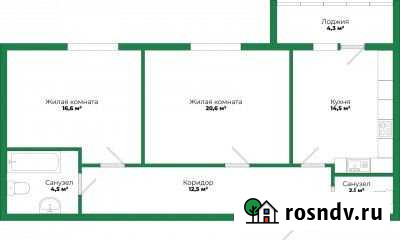 2-комнатная квартира, 75 м², 6/10 эт. на продажу в Кирове Киров - изображение 1