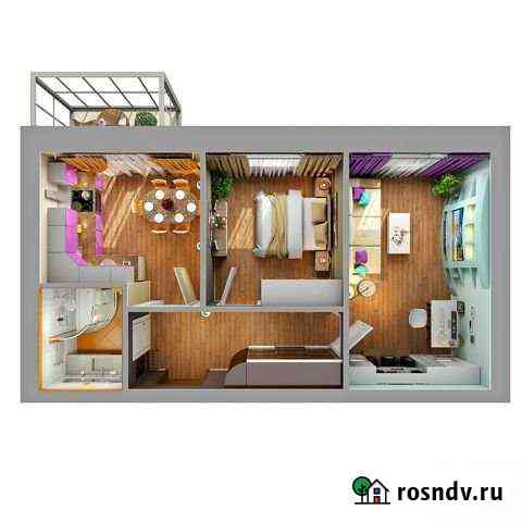 2-комнатная квартира, 44.4 м², 2/3 эт. на продажу в Казани Казань