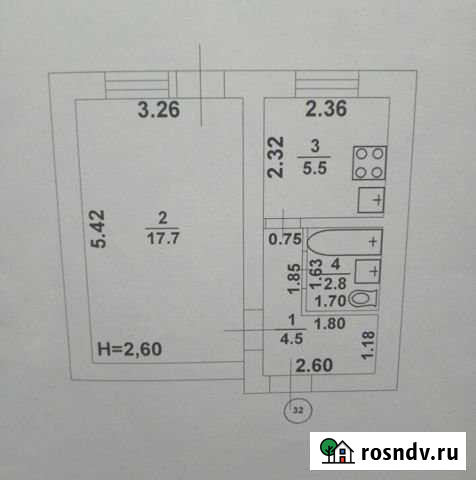1-комнатная квартира, 31 м², 1/3 эт. на продажу в Инсаре Инсар - изображение 1
