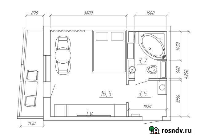 Квартира-студия, 23.7 м², 17/17 эт. на продажу в Челябинске Челябинск - изображение 1