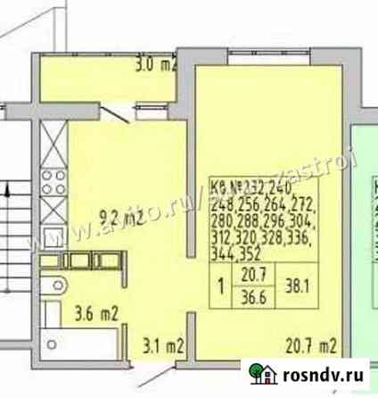 1-комнатная квартира, 38.1 м², 6/17 эт. на продажу в Оренбурге Оренбург