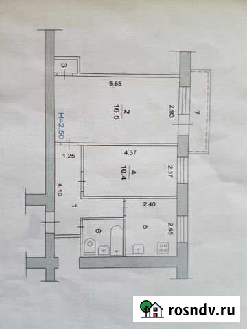 2-комнатная квартира, 44 м², 3/5 эт. на продажу в Волжском Волгоградской области Волжский - изображение 1