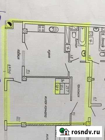 Квартира со свободной планировкой, 59 м², 9/11 эт. на продажу в Симферополе Симферополь - изображение 1