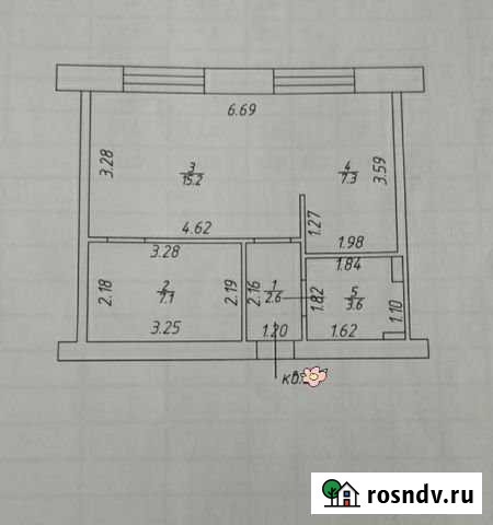 2-комнатная квартира, 37 м², 4/5 эт. на продажу в Альметьевске Альметьевск - изображение 1