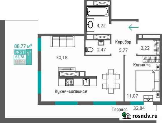 1-комнатная квартира, 88.7 м², 7/8 эт. на продажу в Симферополе Симферополь