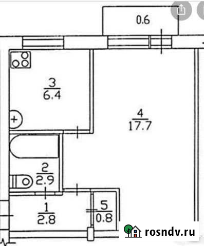 1-комнатная квартира, 32 м², 4/5 эт. на продажу в Новокузнецке Новокузнецк - изображение 1