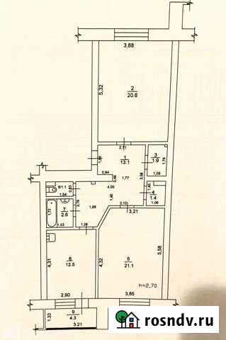 2-комнатная квартира, 74.3 м², 1/5 эт. на продажу в Ханты-Мансийске Ханты-Мансийск - изображение 1