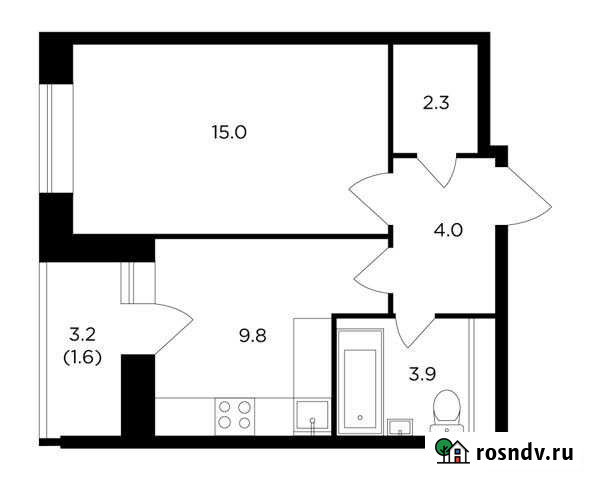 1-комнатная квартира, 36.6 м², 10/16 эт. на продажу в Пушкино Пушкино - изображение 1