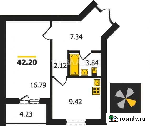 1-комнатная квартира, 42.2 м², 2/12 эт. на продажу во Владимире Владимир - изображение 1