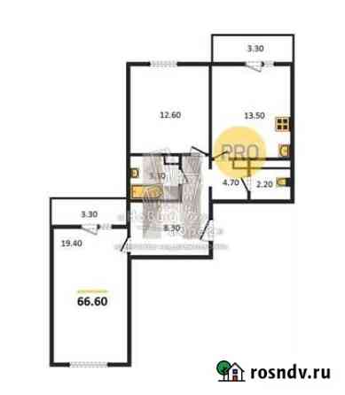 2-комнатная квартира, 66.6 м², 9/17 эт. на продажу в Воронеже Воронеж