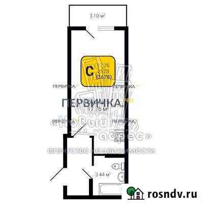 Квартира-студия, 27 м², 9/13 эт. на продажу в Воронеже Воронеж