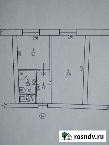 2-комнатная квартира, 36.5 м², 1/2 эт. на продажу в Трубчевске Трубчевск - изображение 1