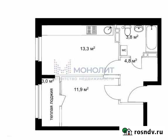 1-комнатная квартира, 36.8 м², 9/18 эт. на продажу в Нижнем Новгороде Нижний Новгород - изображение 1