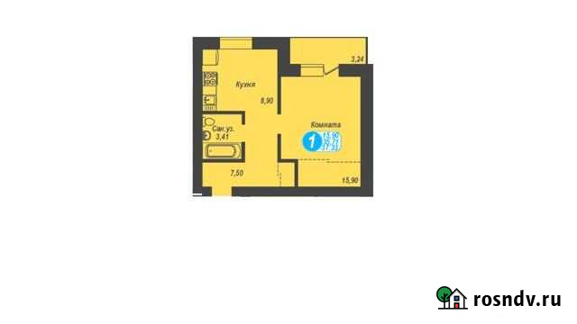 1-комнатная квартира, 37.3 м², 1/9 эт. на продажу в Хабаровске Хабаровск - изображение 1