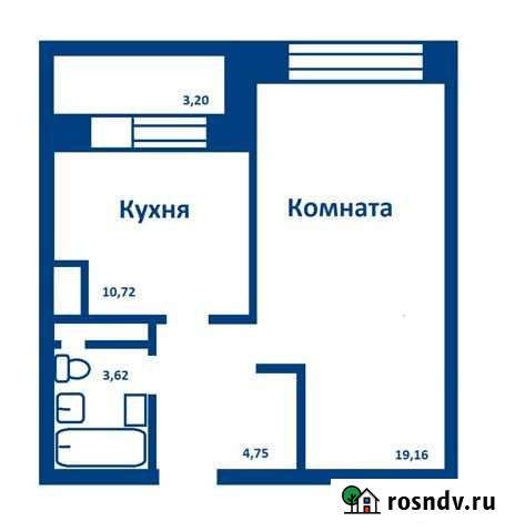1-комнатная квартира, 41.2 м², 8/16 эт. на продажу в Поварово Поварово - изображение 1