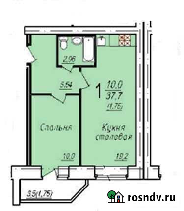 1-комнатная квартира, 39.5 м², 3/10 эт. на продажу в Вологде Вологда - изображение 1
