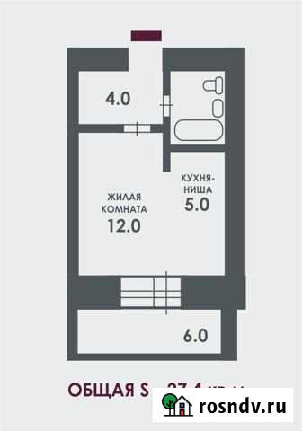 Квартира-студия, 27.4 м², 3/10 эт. на продажу в Благовещенске Амурской области Благовещенск - изображение 1