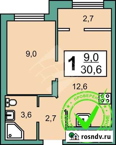 1-комнатная квартира, 30.6 м², 10/27 эт. на продажу в Рязани Рязань - изображение 1