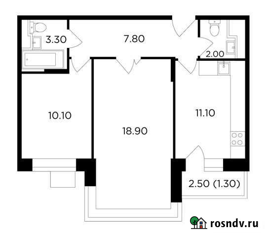 2-комнатная квартира, 54.5 м², 3/17 эт. на продажу в Мытищах Мытищи - изображение 1
