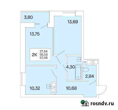 2-комнатная квартира, 57.5 м², 16/25 эт. на продажу в Новосибирске Новосибирск