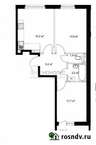 2-комнатная квартира, 53.2 м², 7/18 эт. на продажу в Нижнем Новгороде Нижний Новгород - изображение 1