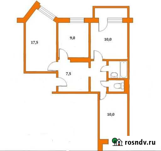 3-комнатная квартира, 62.8 м², 4/10 эт. на продажу в Липецке Липецк - изображение 1