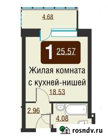 1-комнатная квартира, 25.6 м², 16/18 эт. на продажу в Новосибирске Новосибирск - изображение 1