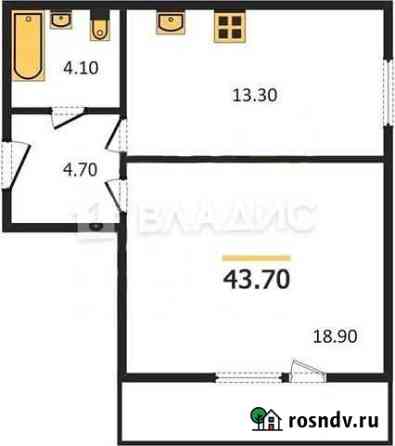 1-комнатная квартира, 43.7 м², 1/12 эт. на продажу во Владимире Владимир