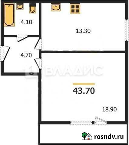 1-комнатная квартира, 43.7 м², 1/12 эт. на продажу во Владимире Владимир - изображение 1