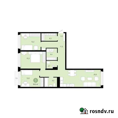 3-комнатная квартира, 100.3 м², 2/10 эт. на продажу в Тюмени Тюмень - изображение 1