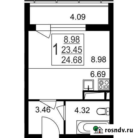 Квартира-студия, 24.7 м², 4/8 эт. на продажу в Нахабино Нахабино - изображение 1