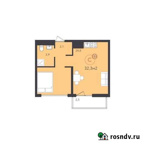 1-комнатная квартира, 32 м², 6/10 эт. на продажу в Екатеринбурге Екатеринбург - изображение 1