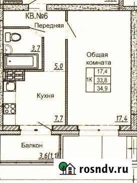 1-комнатная квартира, 35 м², 5/10 эт. на продажу в Барнауле Барнаул - изображение 1